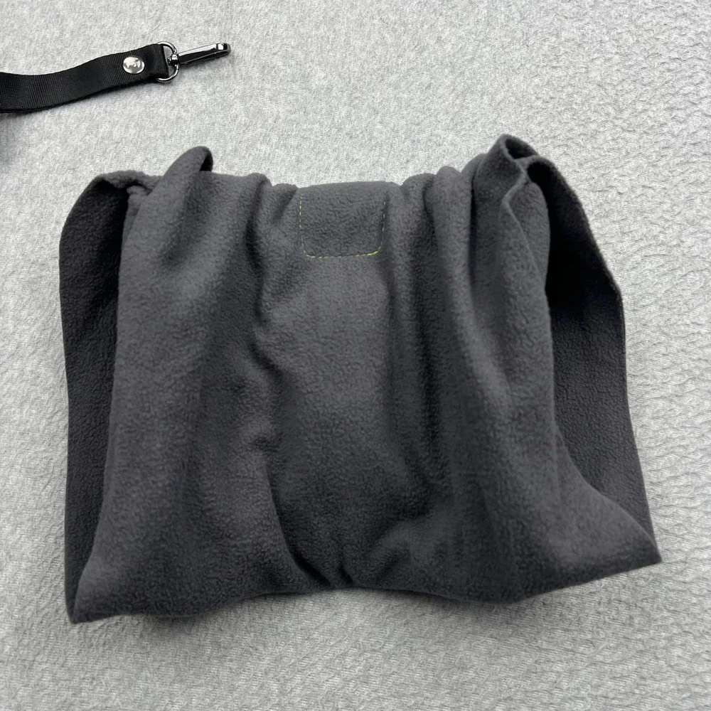 TRTL Travel Airplane Pillow Gray Fleece Neck Support Sleep Wrap Lightweight Bag